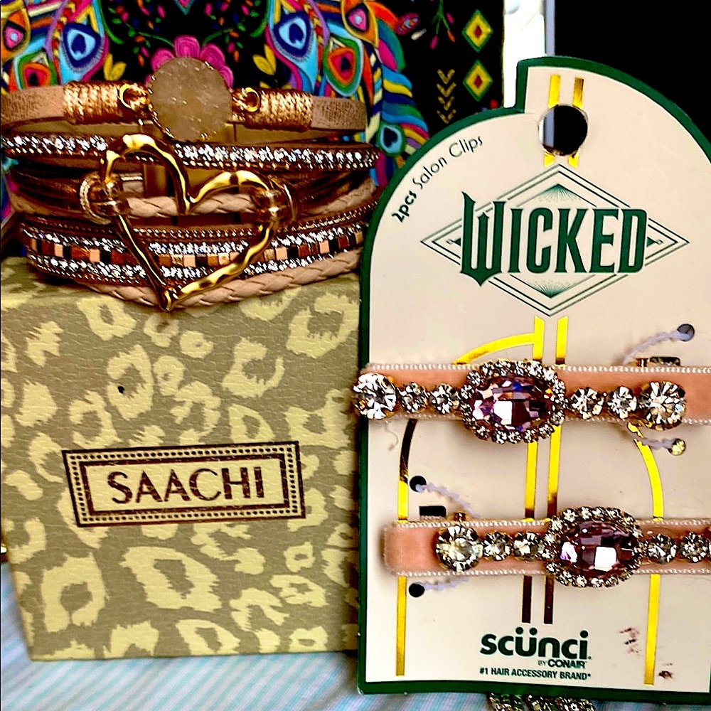 SAACHI- NWT-Gold and Brown Women's Bracelet& FREE 🎁 - Picture 6 of 10